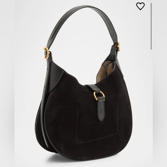 Ralph Lauren Polo ID Bag in Black Suede & Leather - Picture 2 of 6